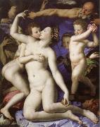 Agnolo Bronzino an allegory with venus and cupid Spain oil painting artist